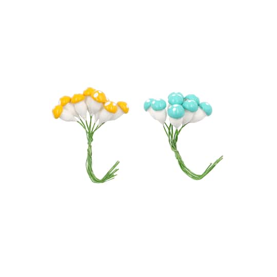 Mini Spring Blue &#x26; Yellow Mushrooms by Ashland&#xAE;